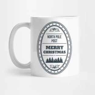 Santa Claus North Pole Post Stamp Merry Christmas Mug